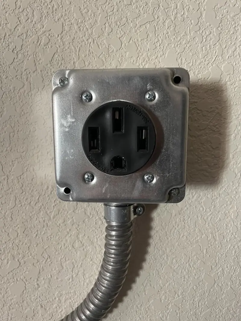 NEMA 14-50 outlet installed for Smart Home Electrical in Sealy